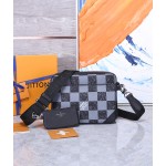 Louis Vuitton's Trio Messenger Bag is made of cowhide with Damier checkerboard pattern